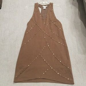 Gold studded Brown Mini